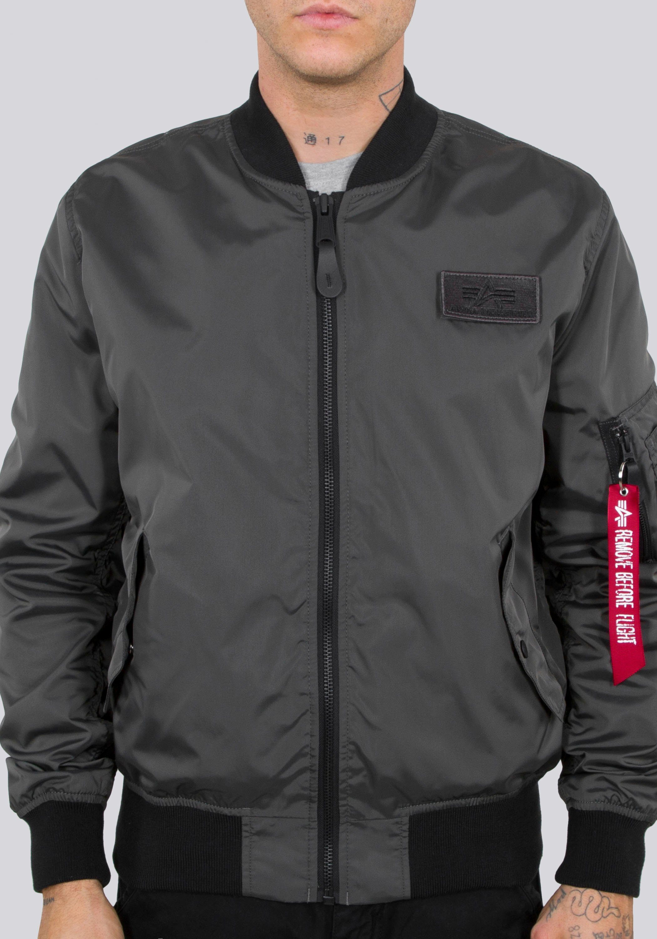 Alpha Industries MA-1 black TTC grey Bomberjacke