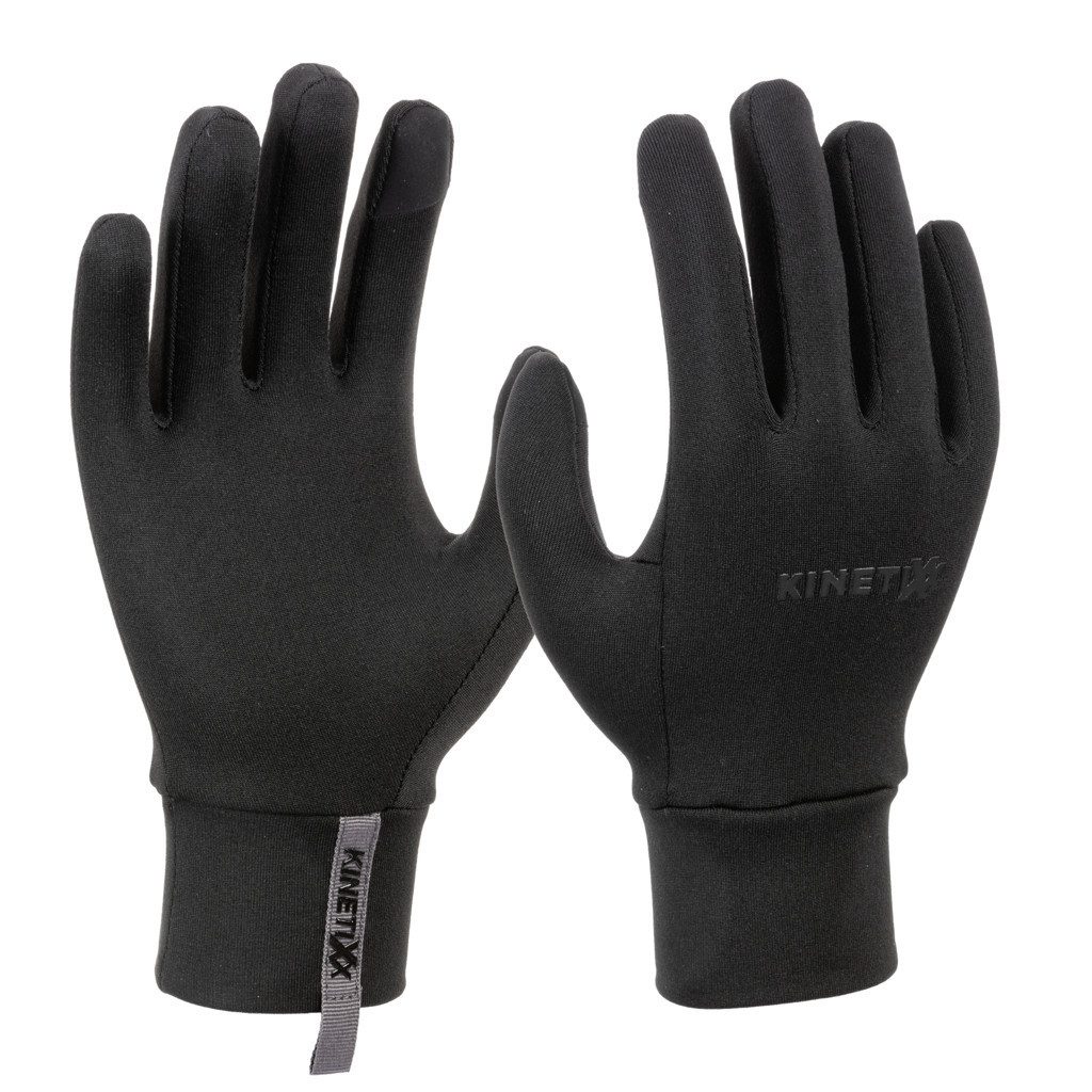 Kinetixx Skihandschuhe KinetiXx Meks Jr., Warmer Kinder Outdoorhandschuh (in Schwarz) Anziehhilfe, Touchscreen kompatibel, Elastisch, Weich, Warm
