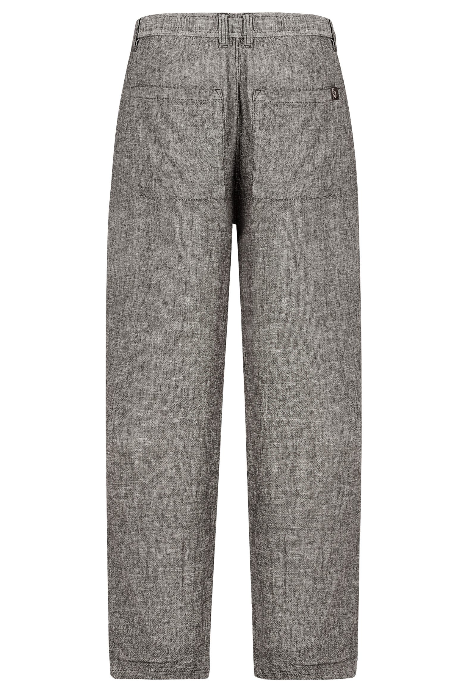 Eight2Nine Stoffhose Herren Hose aus Viskose-Leinen-Mix Melange-Optik, bequemer Gummibund