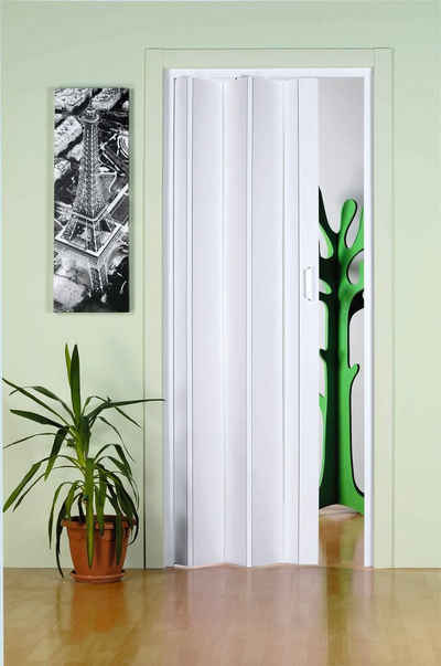 Falttür »Monica«, BxH: 83x204 cm, Weiß ohne Fenster