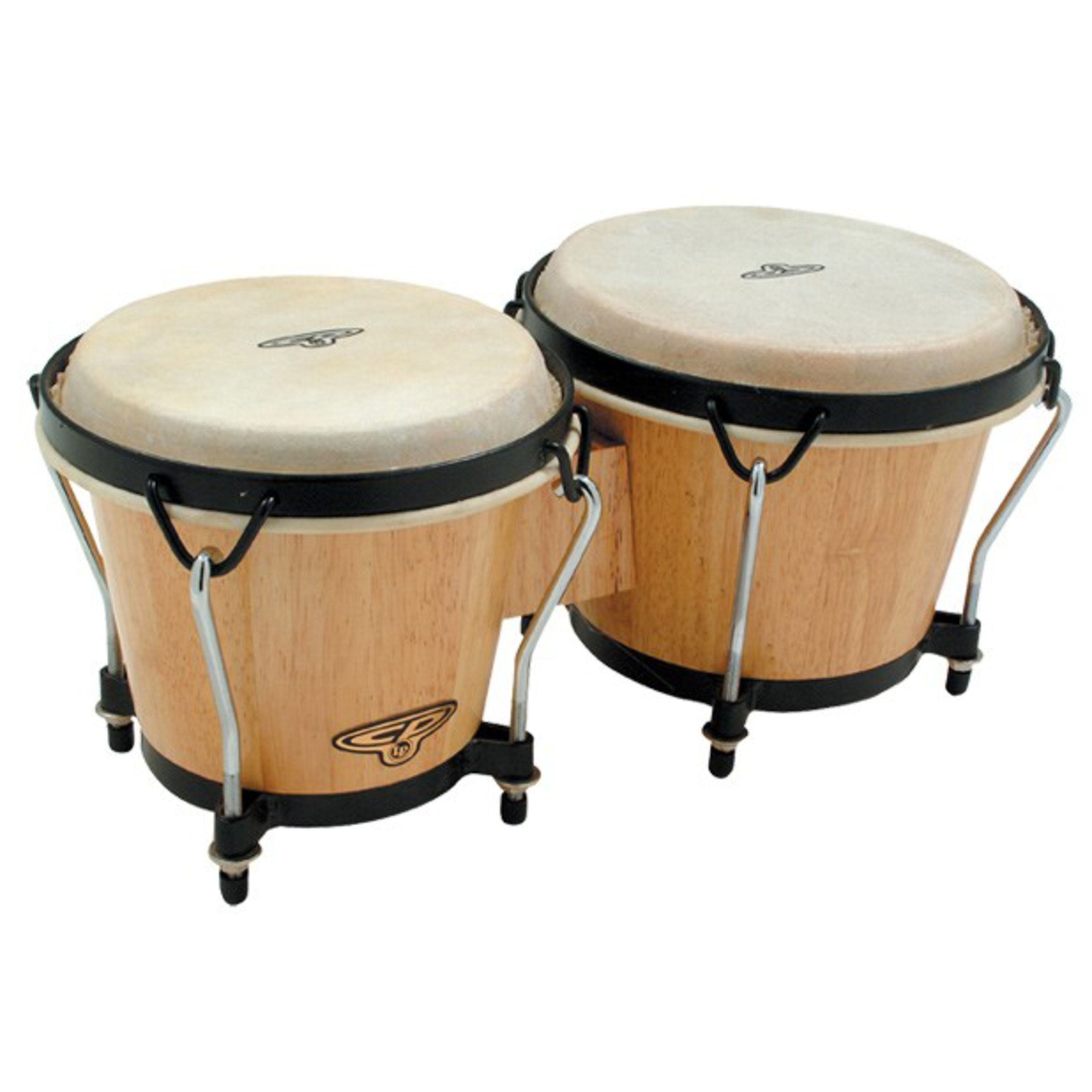 Latin Percussion Bongo,Traditional Bongos CP221-AW 6"7" Natural Black Rims, Percussion, Bongos, Traditional Bongos CP221-AW, 6"&7", Natural, Black Rims - Bongo