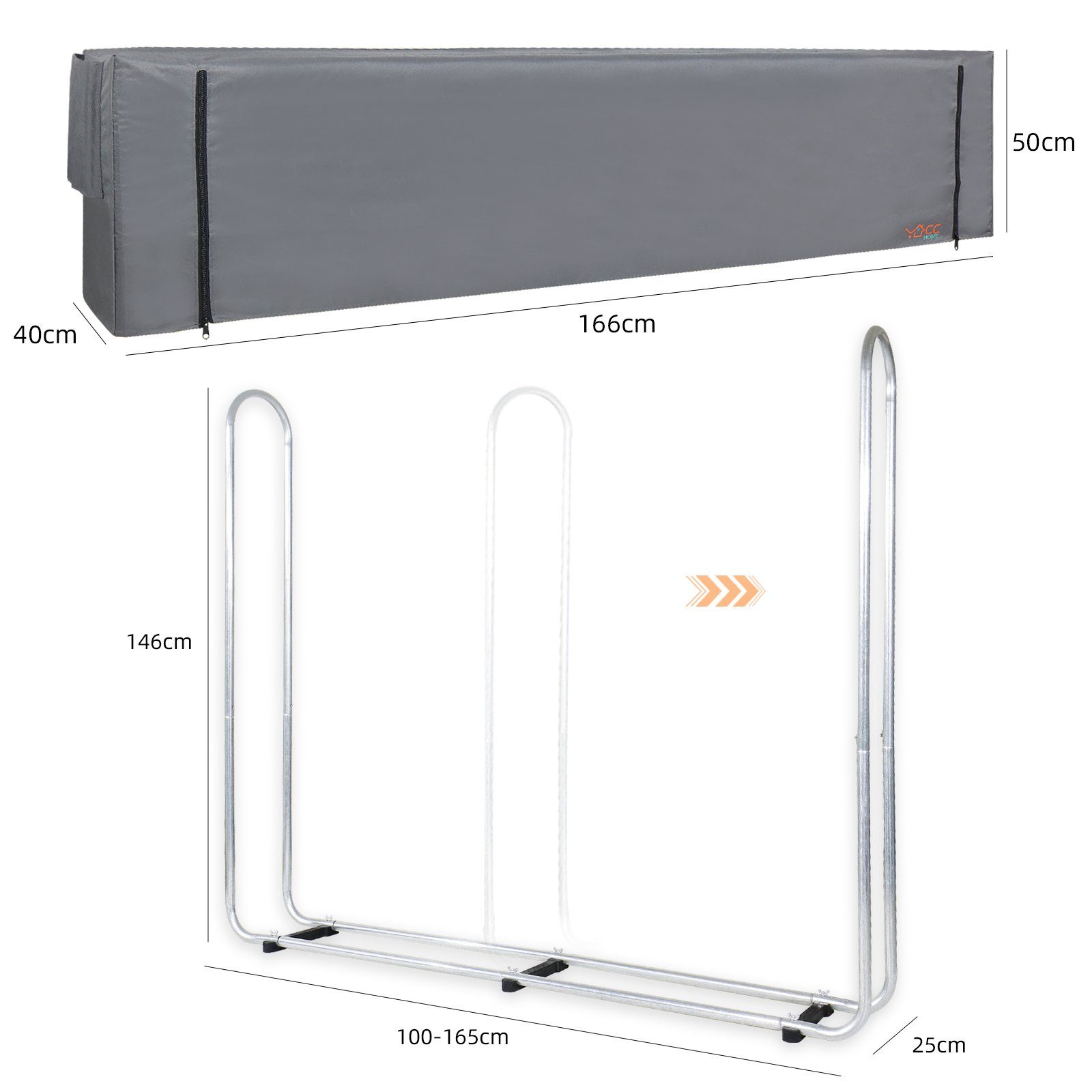 CCLIFE Kaminholzregal Kaminholzregal Metall Aussen Stapelhilfe günstig online kaufen