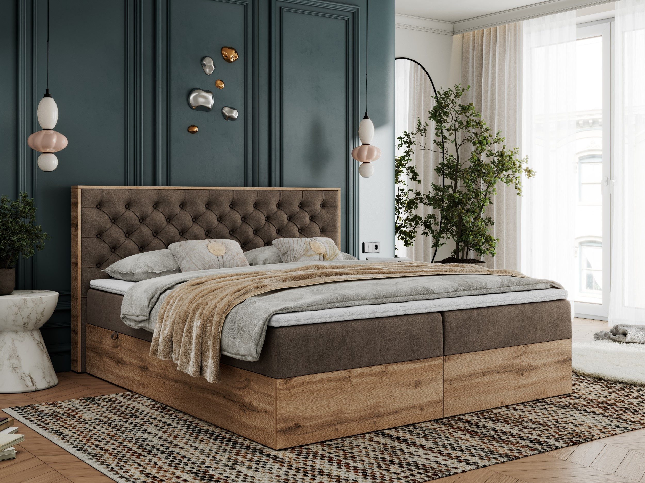 MKS MÖBEL Boxspringbett ALBERO 3 (Packung, günstig online kaufen