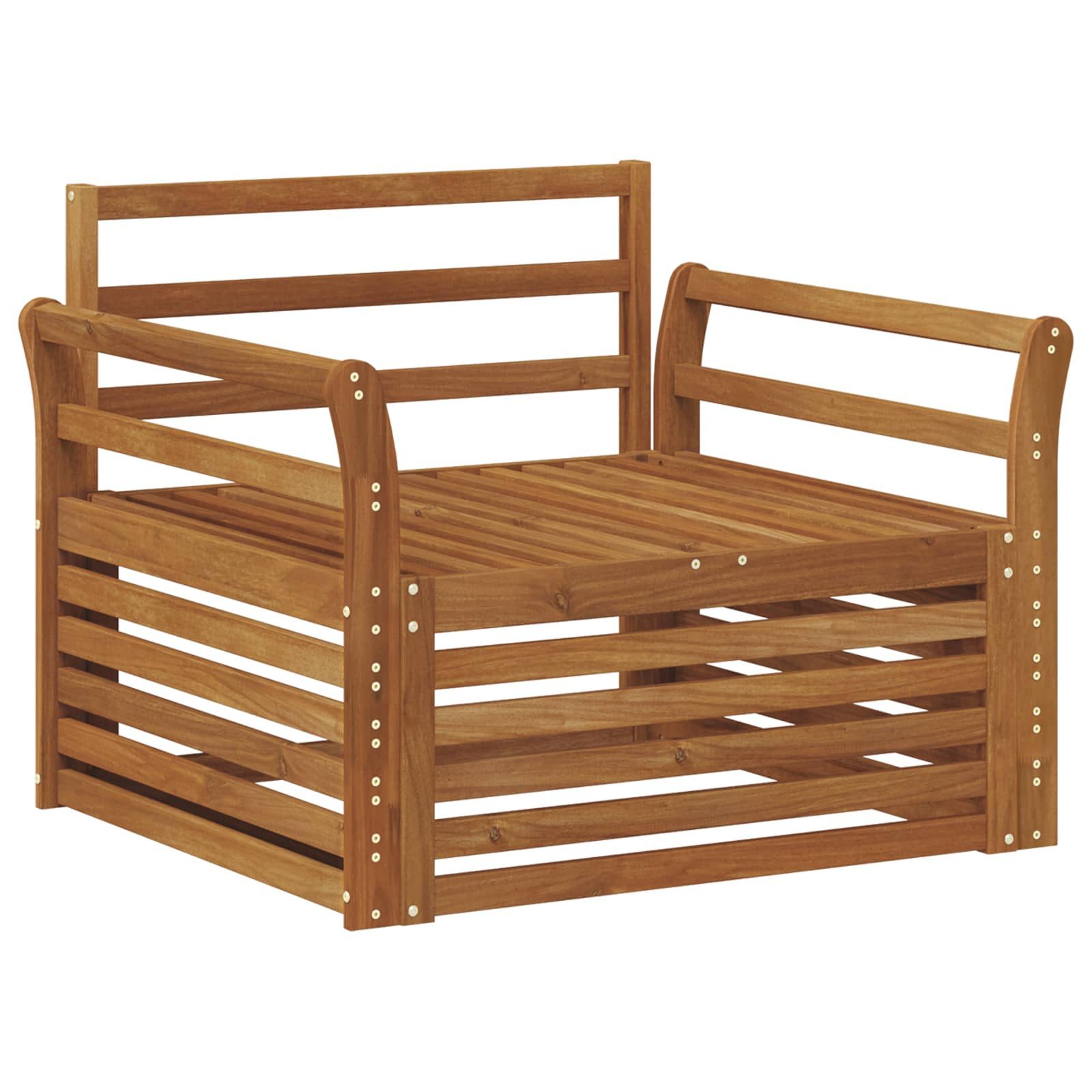 vidaXL Sofaelement 2 Stück Sofa mit Armlehnen Natur (2 St)