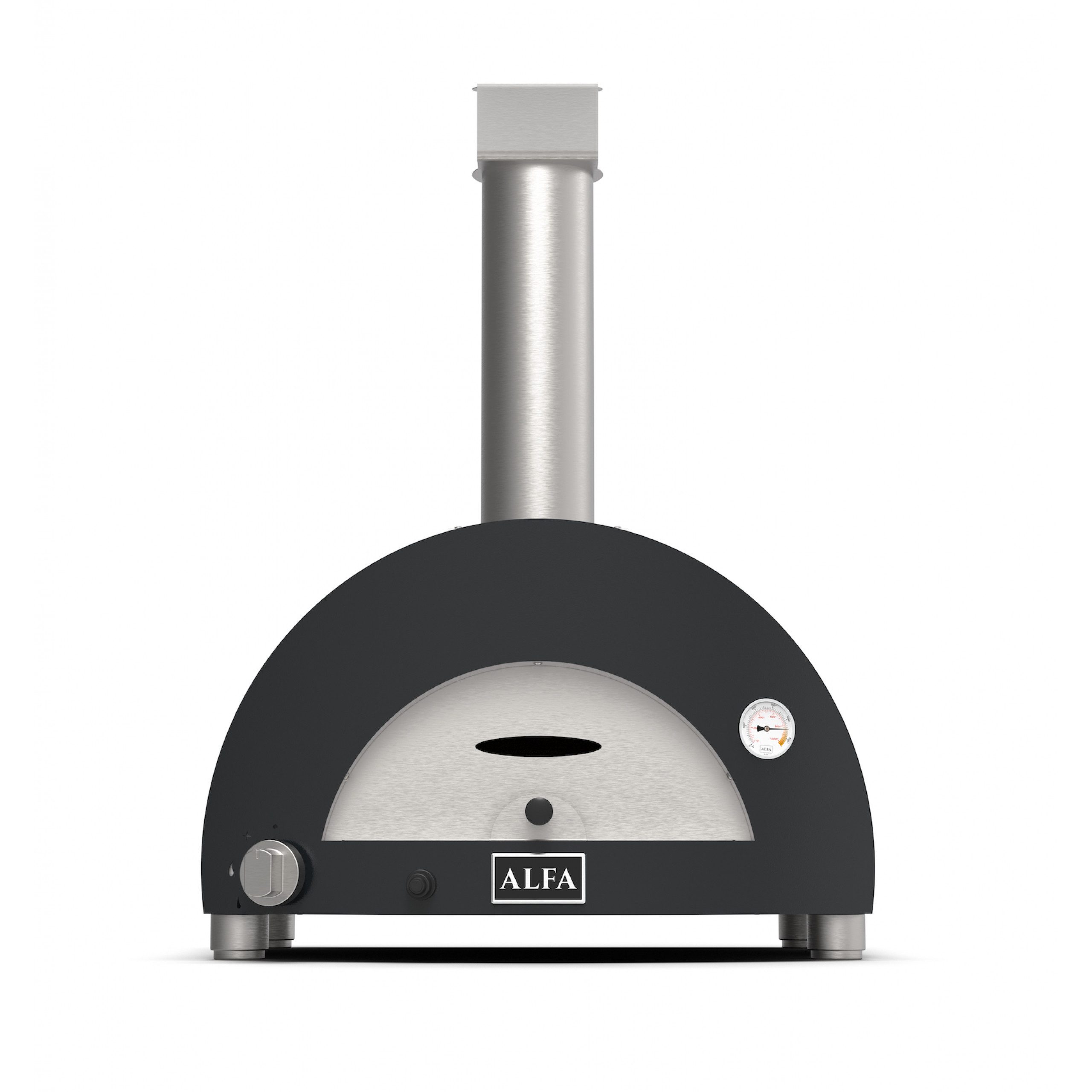 Alfa Forni Pizzaofen Alfa Forni Gas Pizzaofen MODERNO 1 Pizza Schiefer Grau FXMD-1P-GGRA-DE
