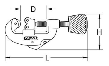 KS Tools Rohrschneider, Klein-Rohrabschneider, 3-30 mm