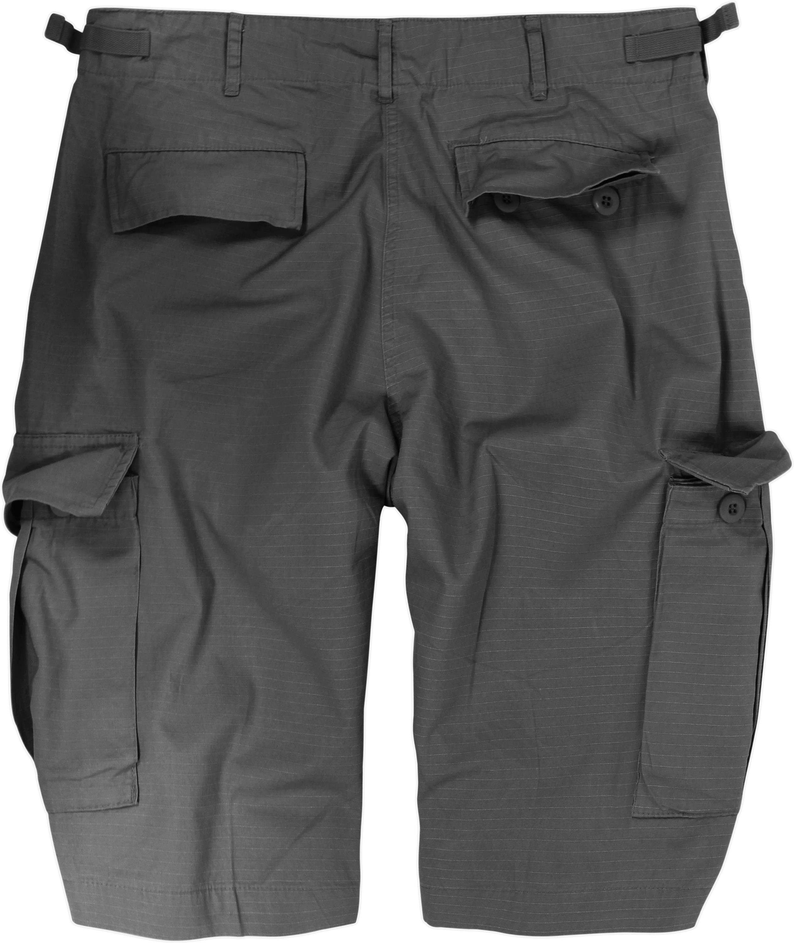 6 Bermuda US Grau kurze Bermudas Herren Taschen Ripstop Shorts Cargoshorts normani Sommershorts mit Azizia