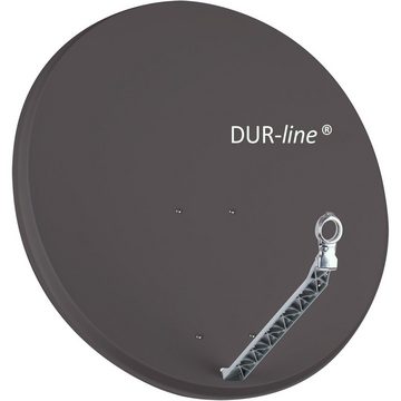 DUR-line DUR-line 4 Teilnehmer Set - Qualitäts-Alu-Satelliten-Komplettanlage - Sat-Spiegel