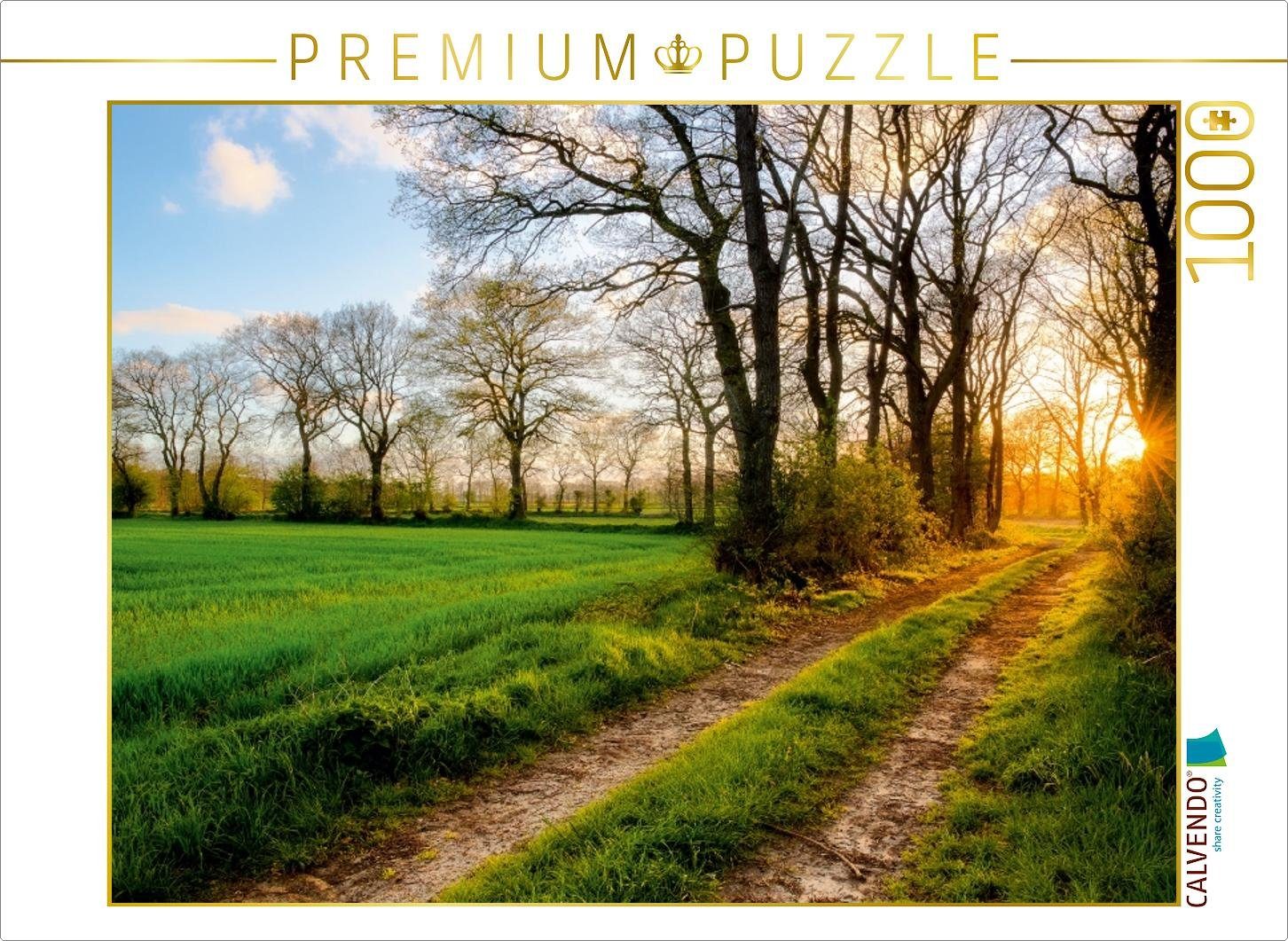 Puzzle CALVENDO Puzzle Sonnenaufgang in Ockenhausen 1000 Teile Lege-Größe 64 x 48 cm Foto-Puzzle Bild von Reemt Peters-Hein