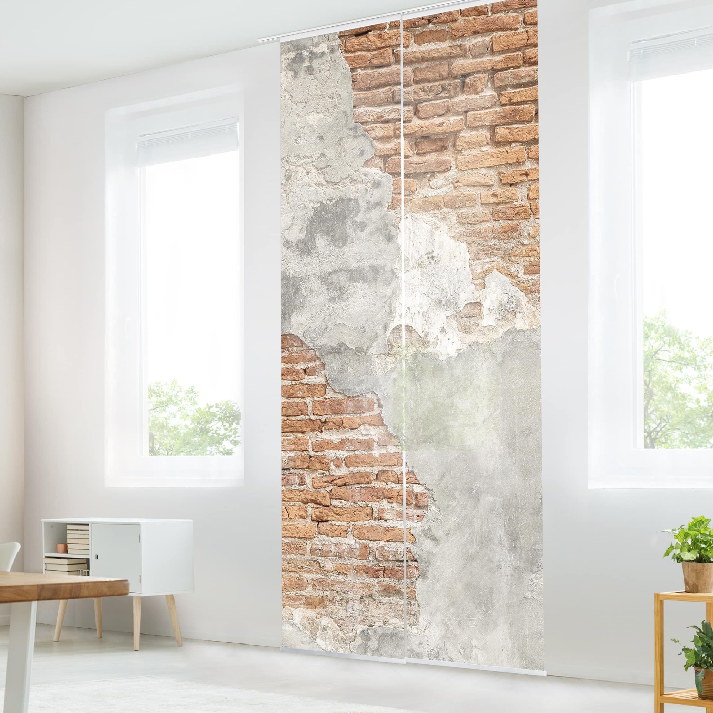 Bilderdepot24 Schiebegardine modern Flächenvorhang blickdicht Shabby günstig online kaufen