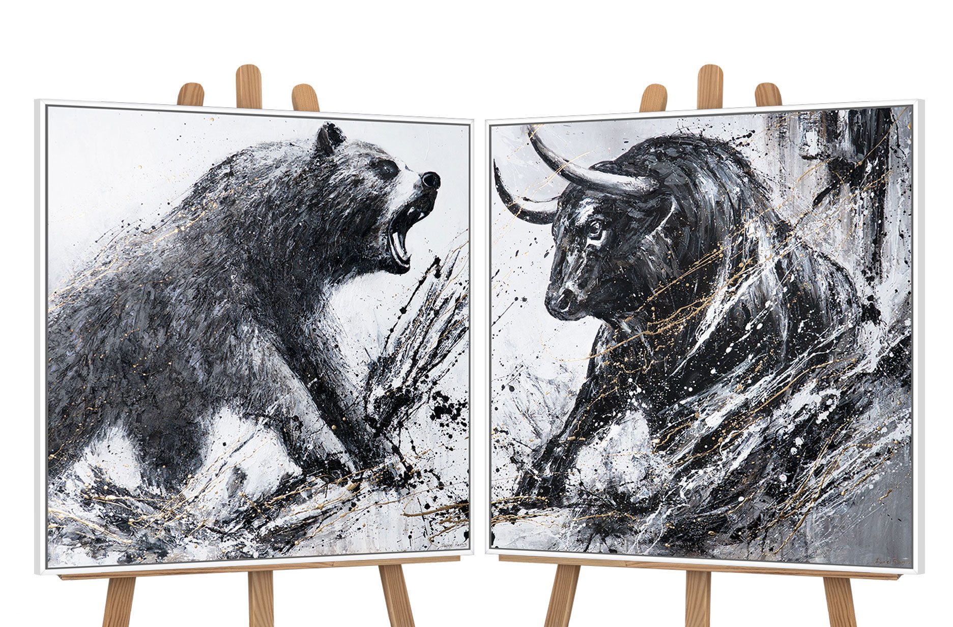 Mit Rahmen in Weißem