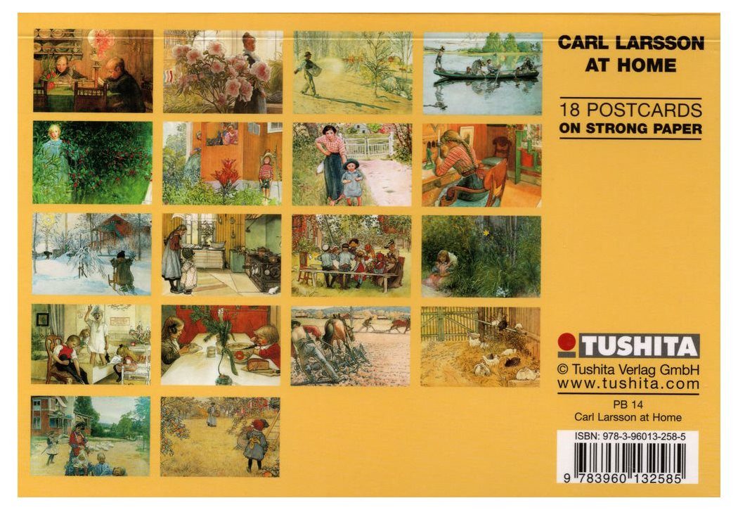 Postkarte Postkartenbuch Carl Larsson mit 18 hochwertigen Motiven