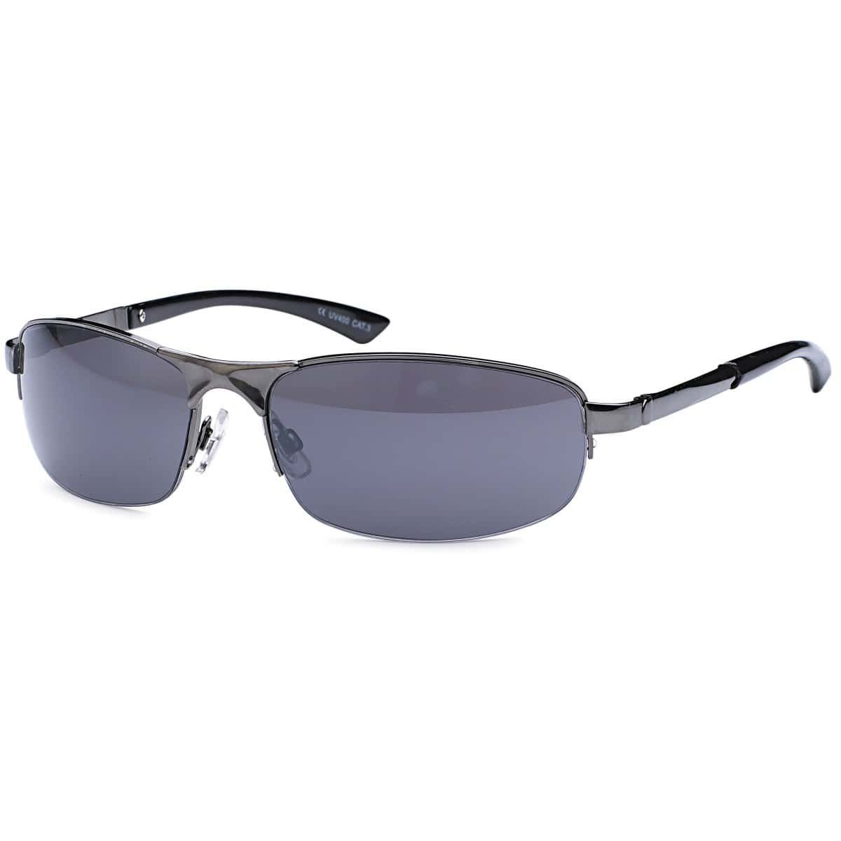 BEZLIT Eyewear Pilotenbrille Herren Sportliche Rocker Sonnenbrille (1-St) mit schwarzen Linsen Eloxiert Schwarz | Sonnenbrillen