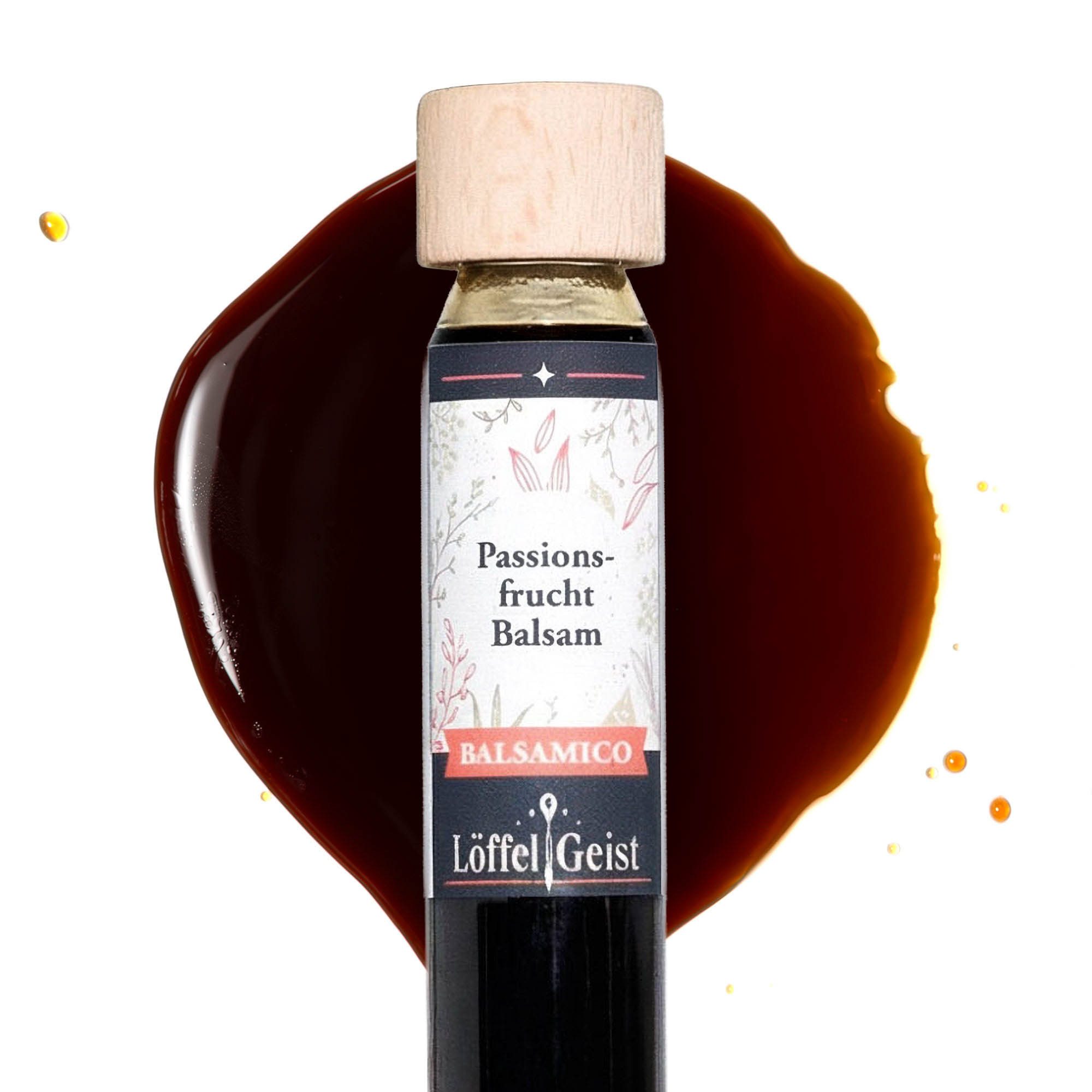 Löffelgeist Essig Passionsfrucht Balsam Balsamico (50ml im praktischen Dosierglas)