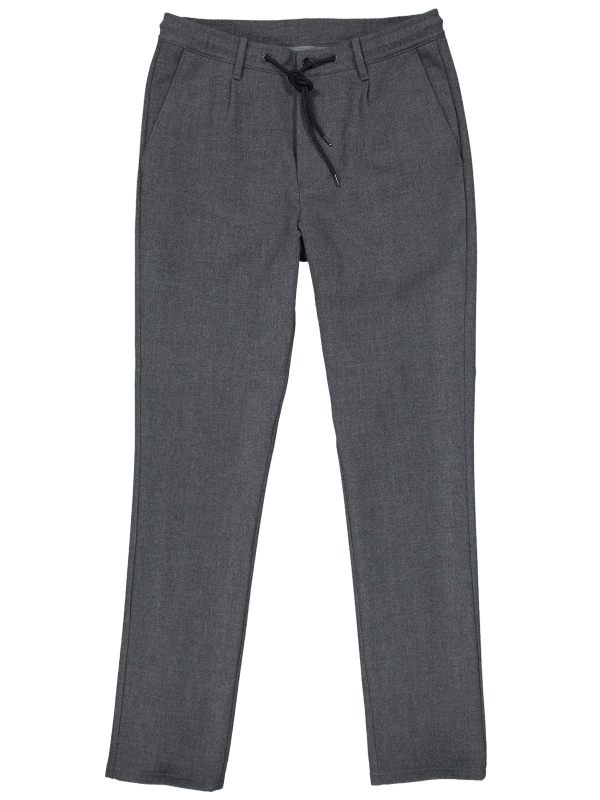 emilio adani Stoffhose Herren Chino mit Tunnelzug, Dunkelgrau