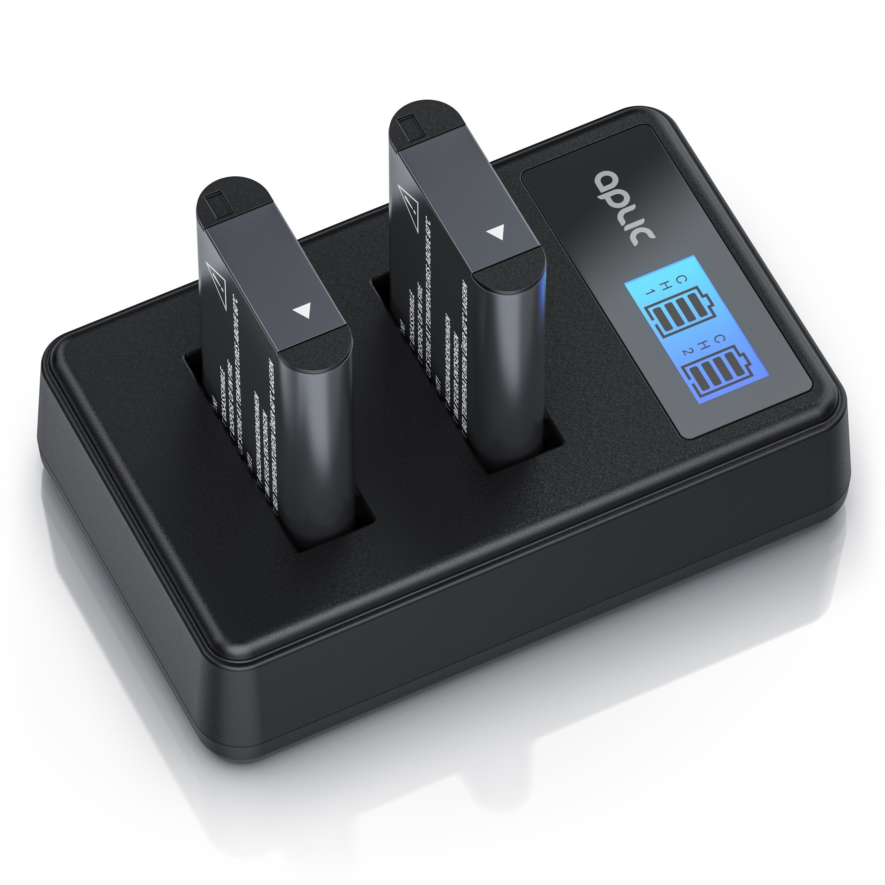 Aplic Akkuladegerät Set mit 2 Akkus für Sony NP-BX1 1000 mAh, Kamera-Ladegerät (Akku / Batterieladegerät)