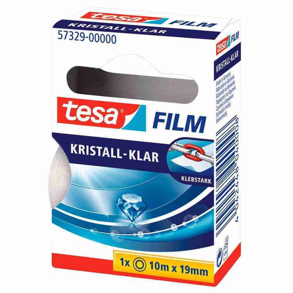 tesa Klebeband Klebeband Tesa Kristall-Klar (Packung, 1-St., Klebeband Tesa) passt in jeden tesafilm Abroller