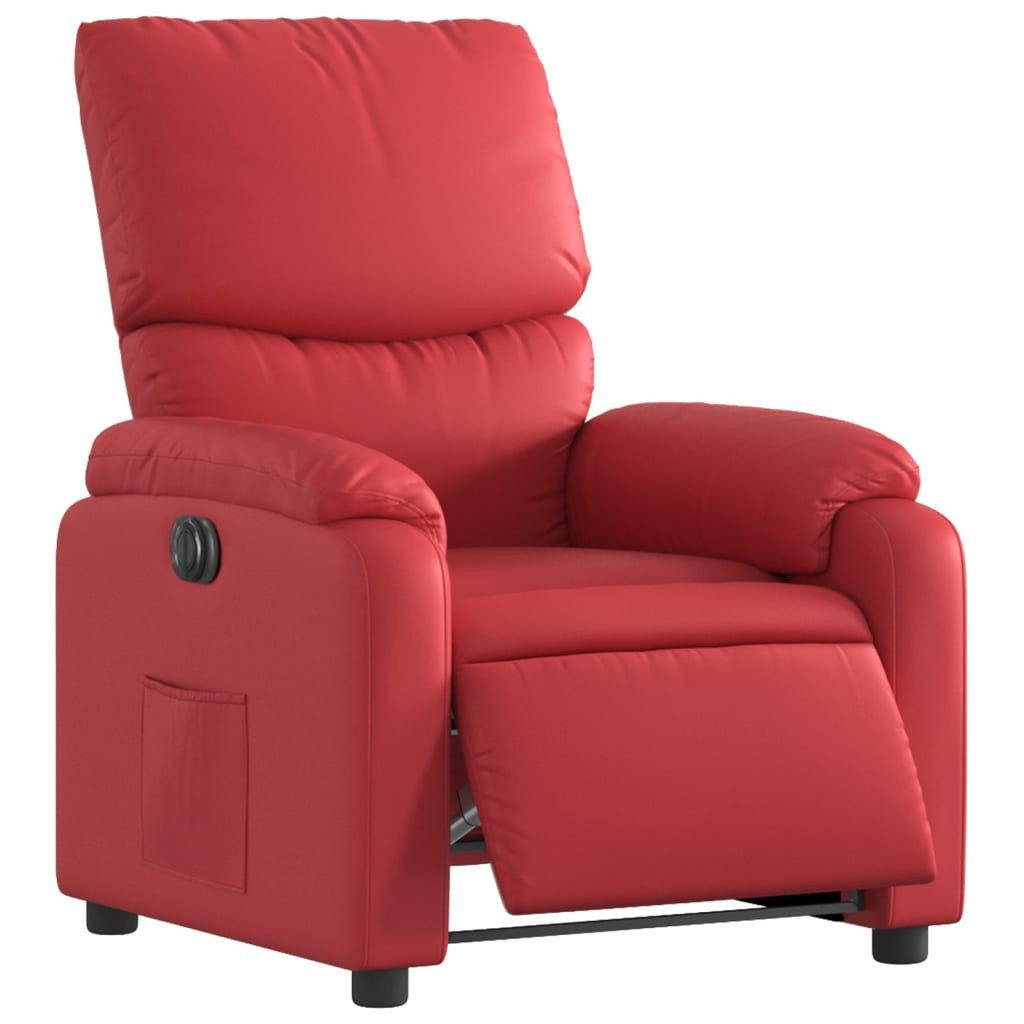 Sessel Relaxsessel Elektrisch Rot Kunstleder