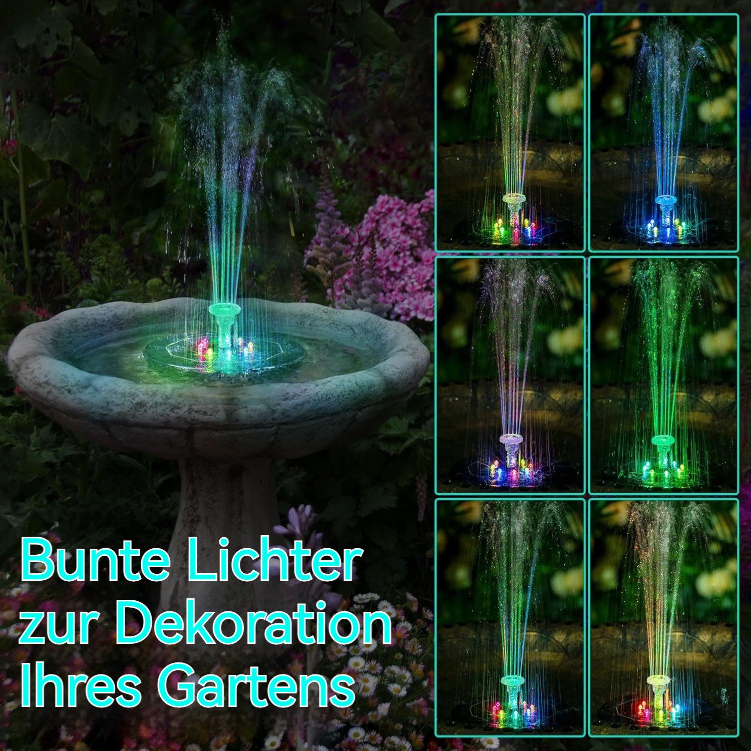 BlingBin Springbrunnenpumpe 3W 160mm Solarbrunnen mit günstig online kaufen