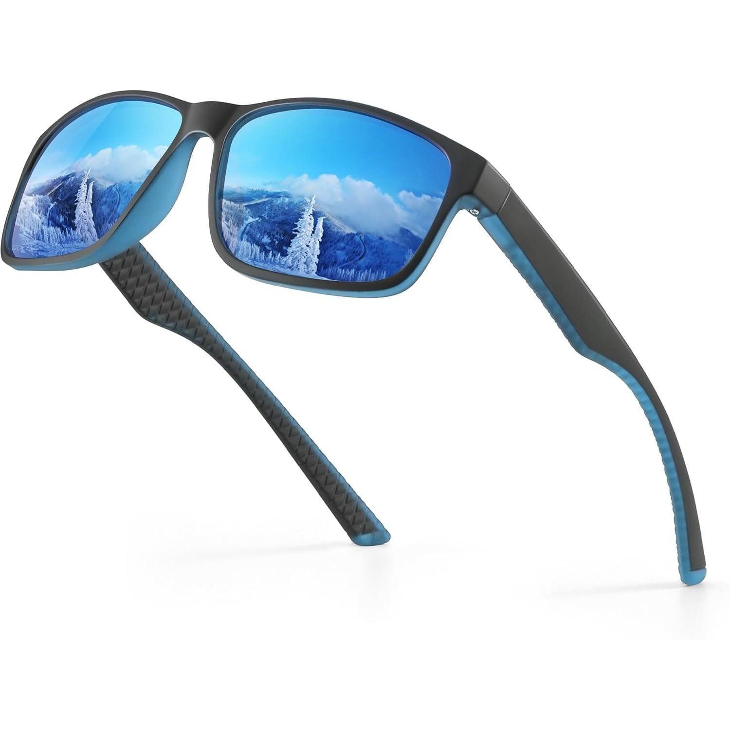 Retrosonnenbrille Sonnenbrille polarisiert UV400 Herren Damen Unisex Sport 2 blau