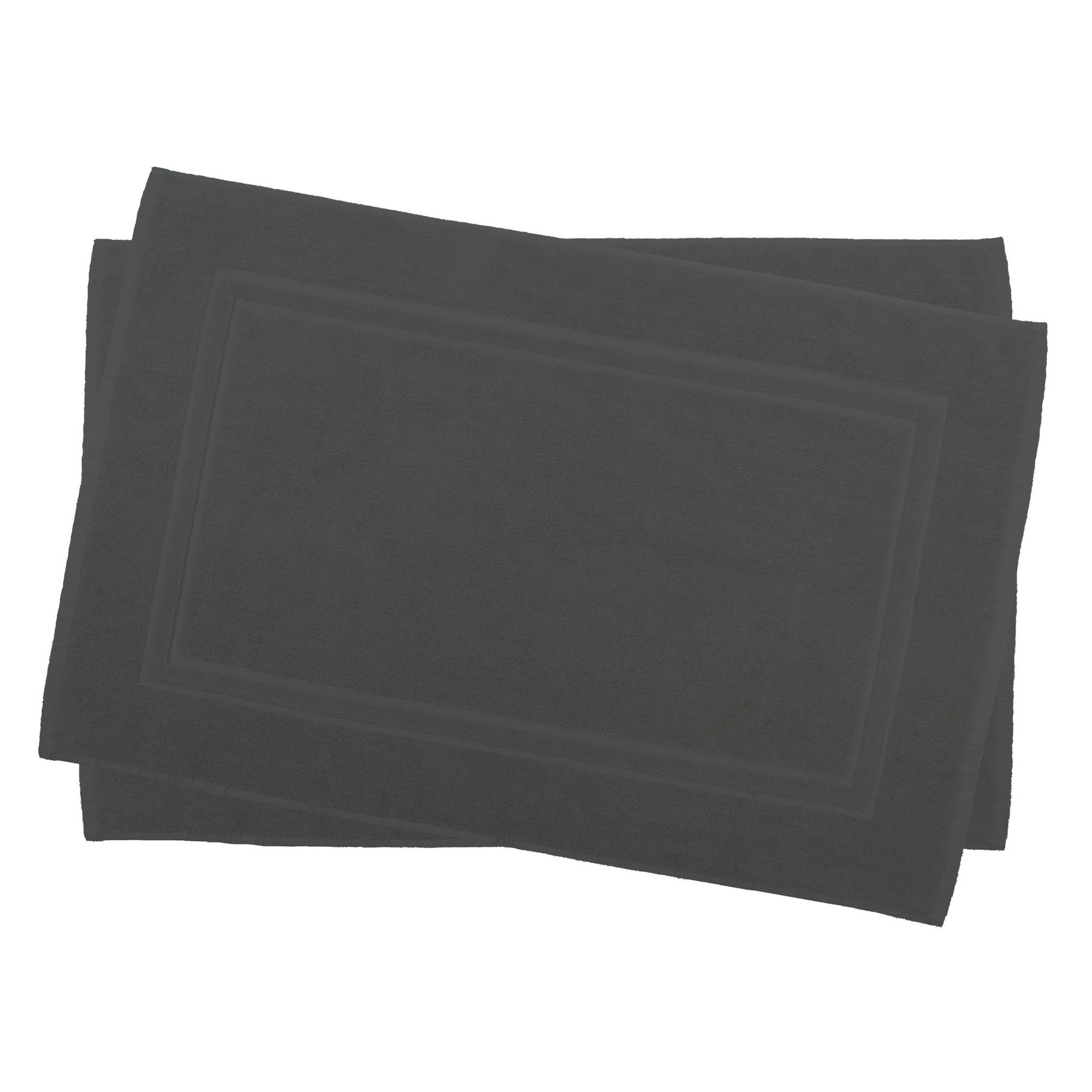 Julie Julsen Badematte 2-Badematte-Grau-50 x 40 cm, Baumwolle, Doppelrahmen günstig online kaufen