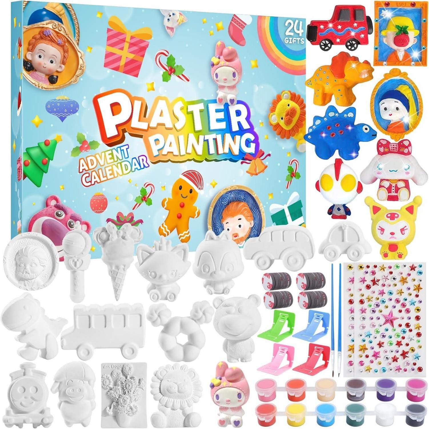 LuxusKollektion DIY-Adventskalender Adventskalender 2024 Kinder Malset Bastelset Weihnachten DIY Kreative