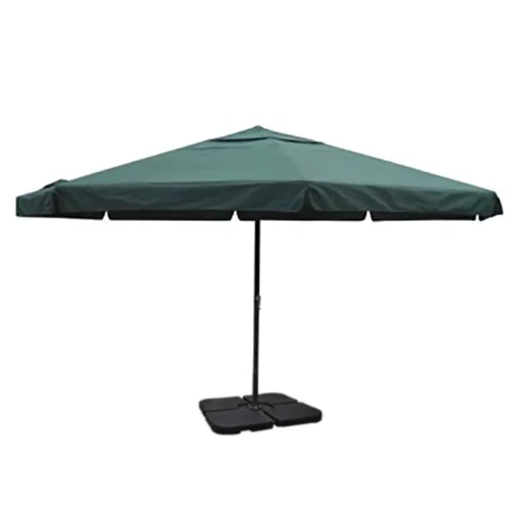 vidaXL Sonnenschirm Sonnenschirm Aluminium Tragbarer Sonnenschirmständer Grün