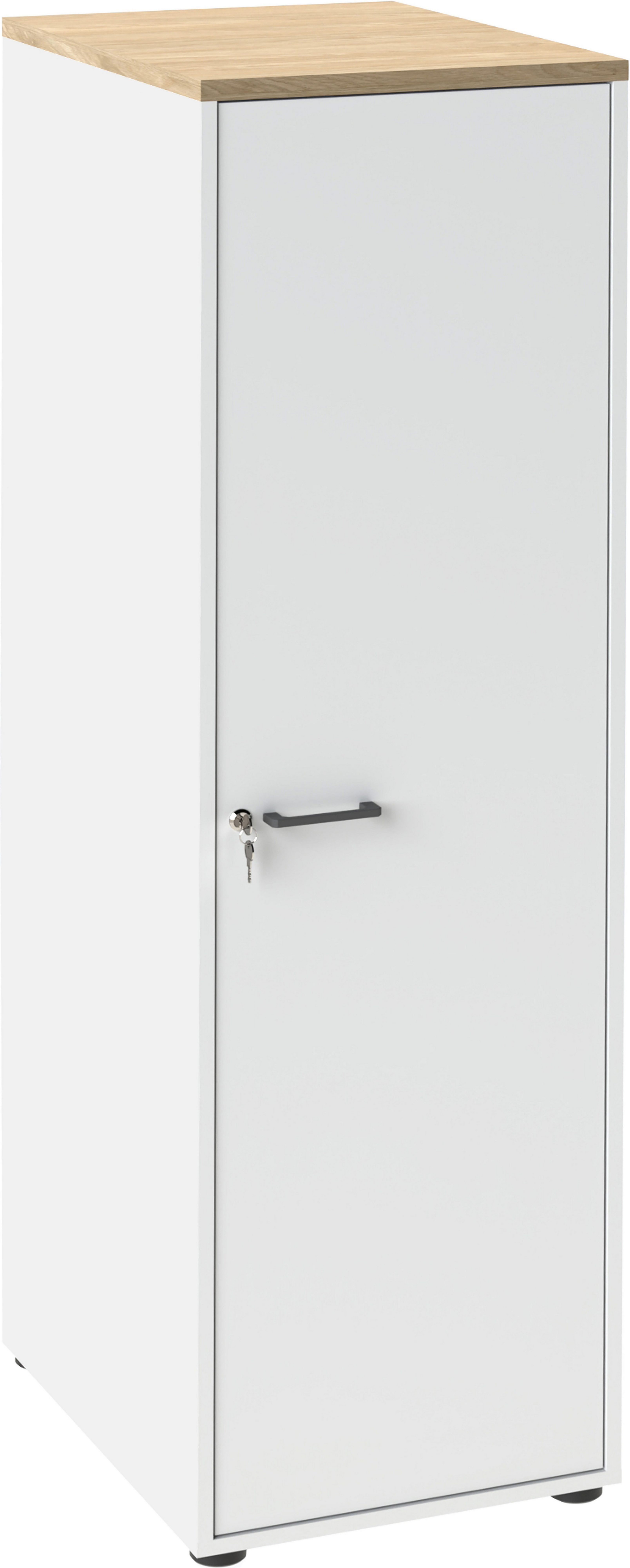 Schildmeyer Hochschrank Solea, mit einer abschließbaren Tür, Breite 45 cm, Made in Germany (1-St) Abschließbare Türen inkl. Anschlagdämpfer, Made in Germany