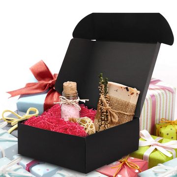 Kurtzy Geschenkbox Schwarze Geschenkboxen (50 Stück) - 12x12x5cm, Black Gift Boxes (50 pcs) - 12x12x5cm Cardboard Boxes