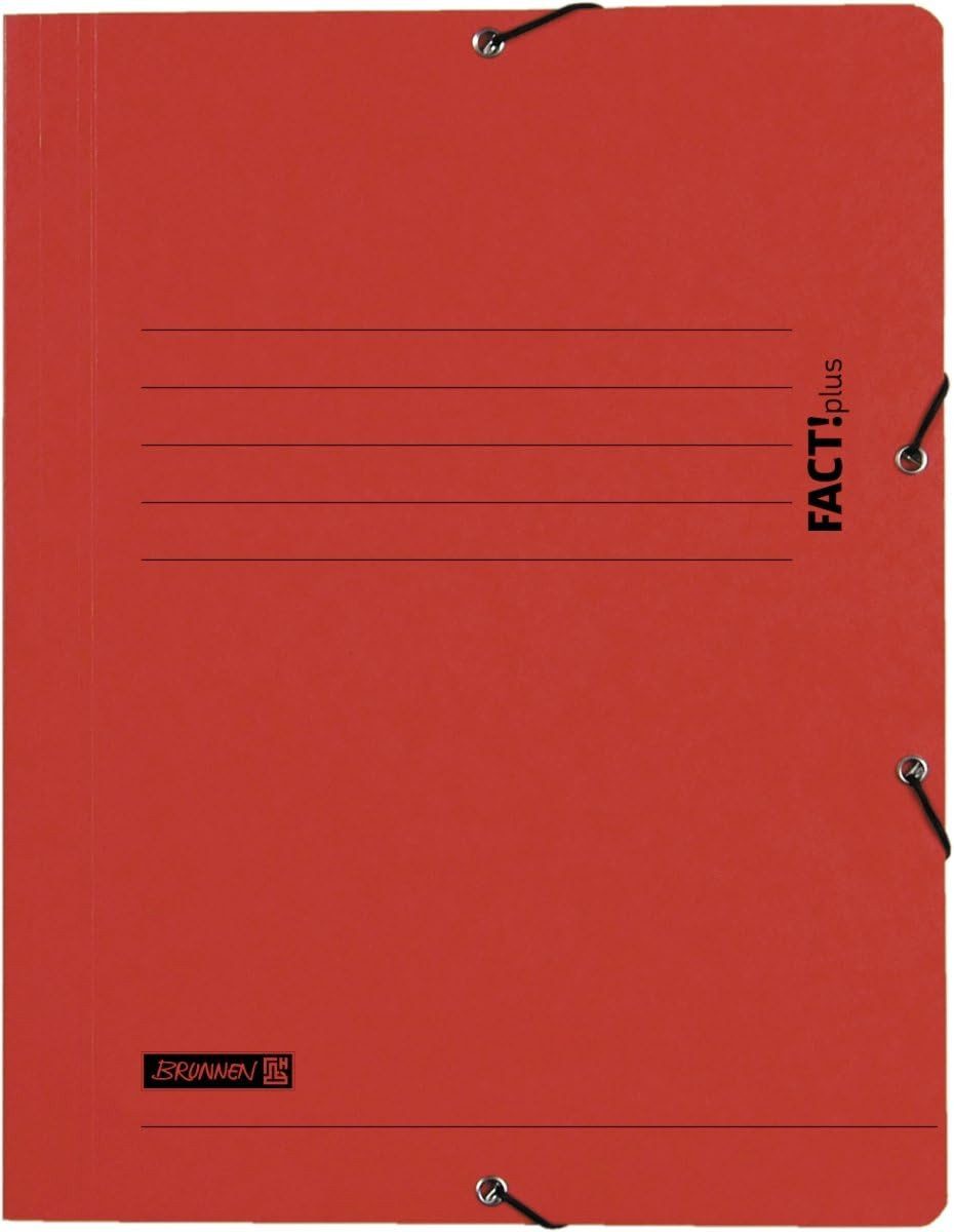 BRUNNEN Organisationsmappe BRUNNEN Sammelmappe A4 rot - Premium Ordnungshelfer mit Gummizug