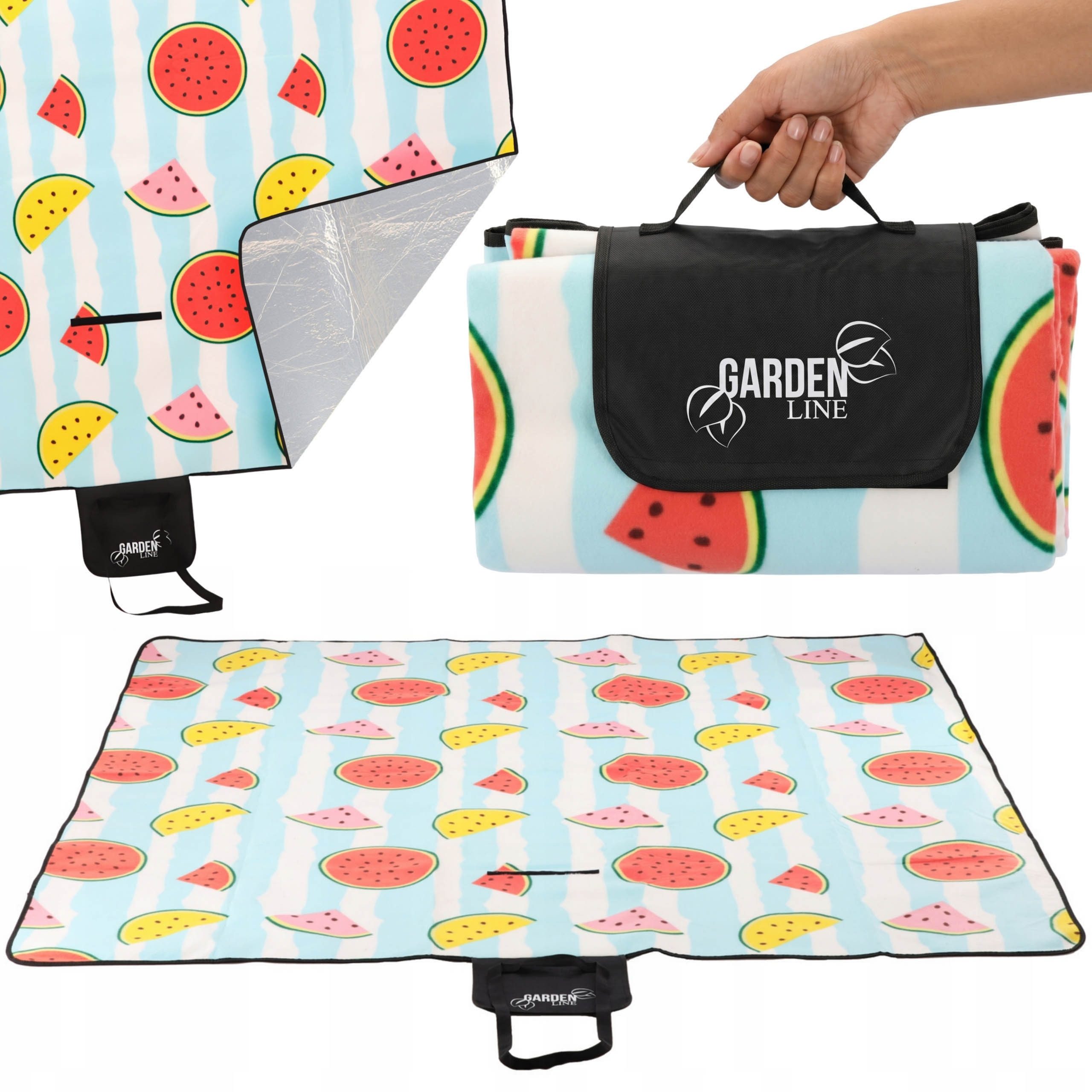 Picknickdecke Picknickdecke 200×200 cm, wasserabweisend, mit Tragegriff, Sarcia.eu
