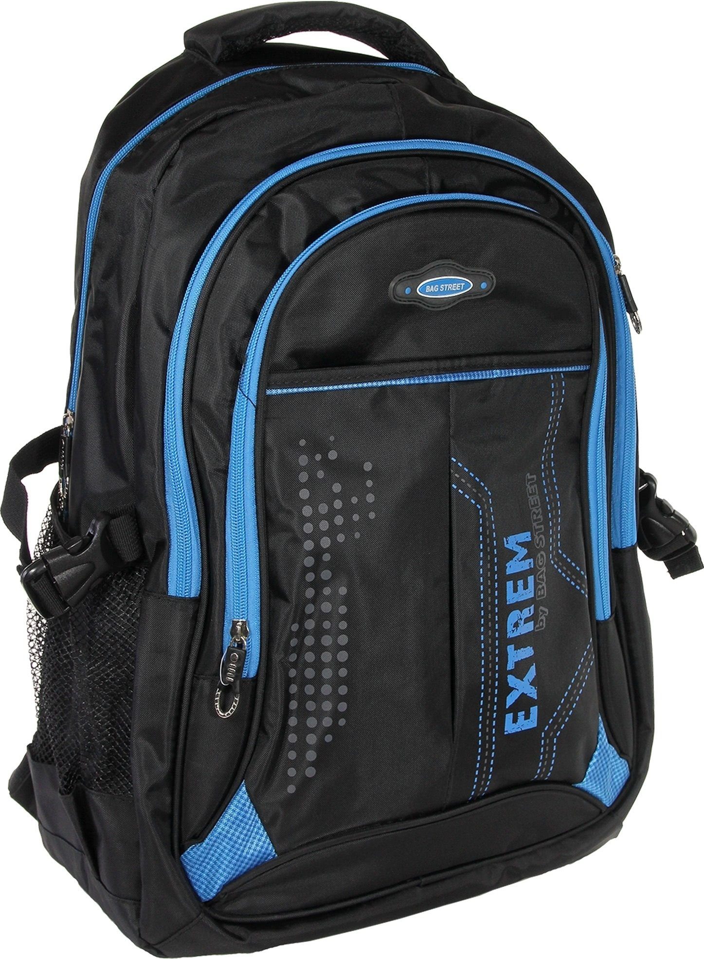 Bag (Sportrucksack), blau Freizeitrucksack x Freizeitrucksack BAG Damen ca STREET ca. schwarz, Sportrucksack, Herren 30cm Synthetik, Street Sporttasche