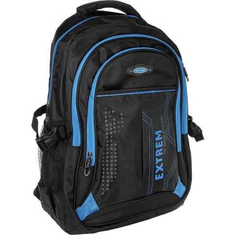 BAG STREET Freizeitrucksack Bag Street Damen Herren Sporttasche (Sportrucksack), Sportrucksack, Freizeitrucksack Synthetik, schwarz, blau ca. 30cm x ca