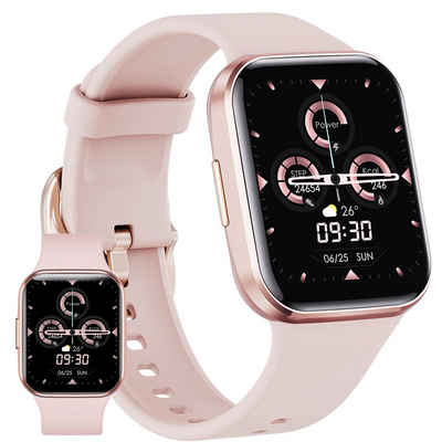 Sross Smartwatch für Damen Herren, Fitness Tracker Uhr mit Anruffunktion Smartwatch (1.69" HD Voll Touchscreen Zoll), IP67 Wasserdicht Pulsmesser Schrittzähler Aktivitätstracker