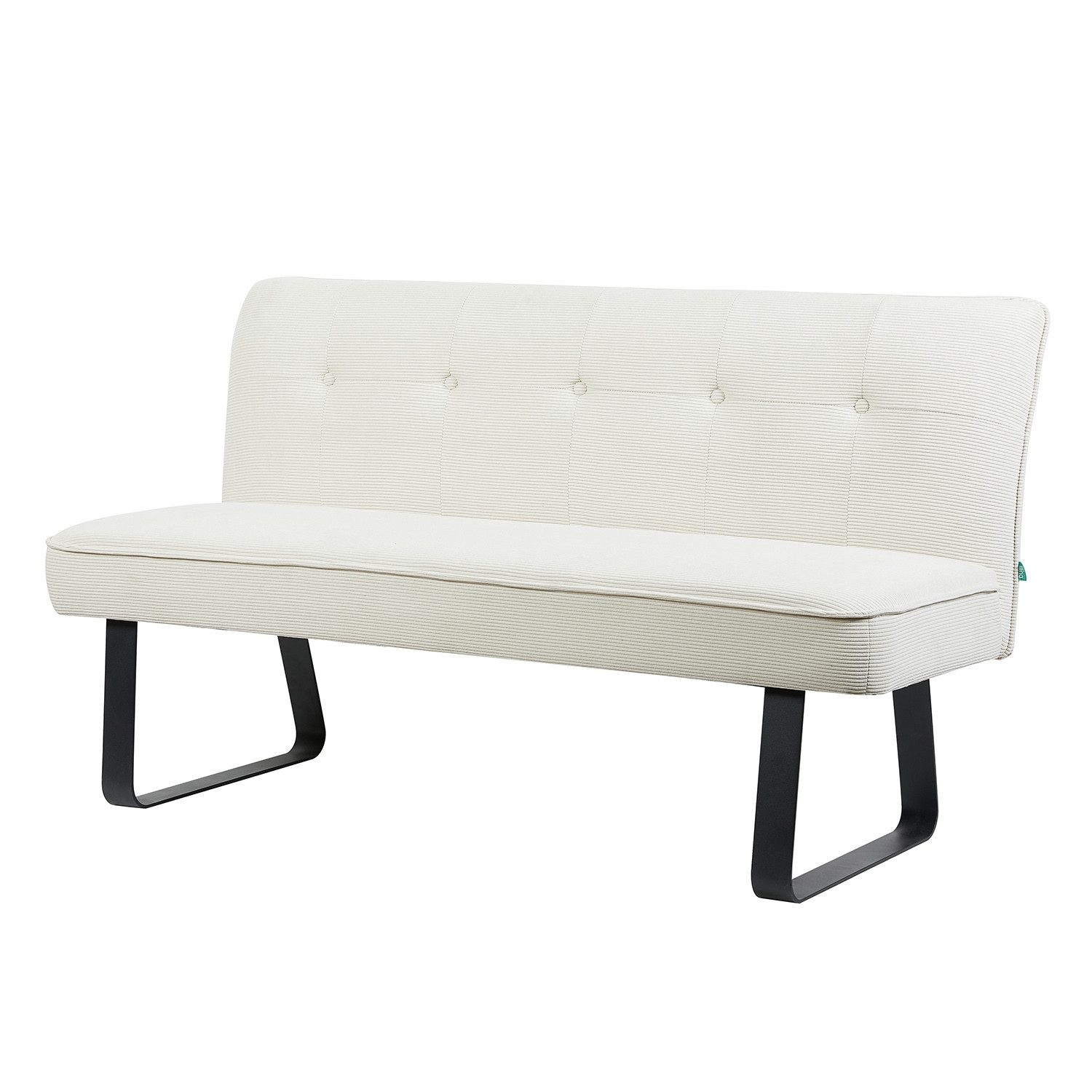 DUBI Möbel Essbank Emilia, Federkernbox gepolstert, mit Rückenlehne, 160cm, Metallgestell