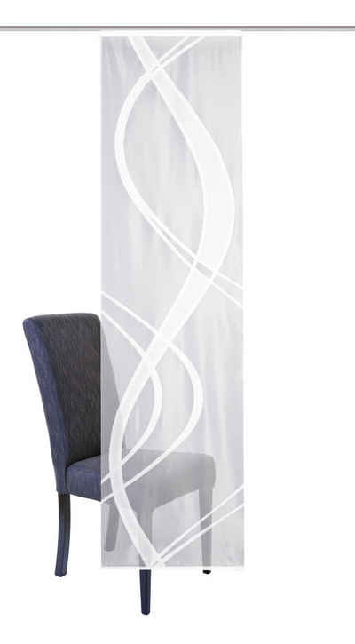 Schiebegardine Schiebegardine TIBASO, transparent, Jacquard-Stoff, Farbe: Weiß, Maße:, Schmidt Gard, 100% Polyester