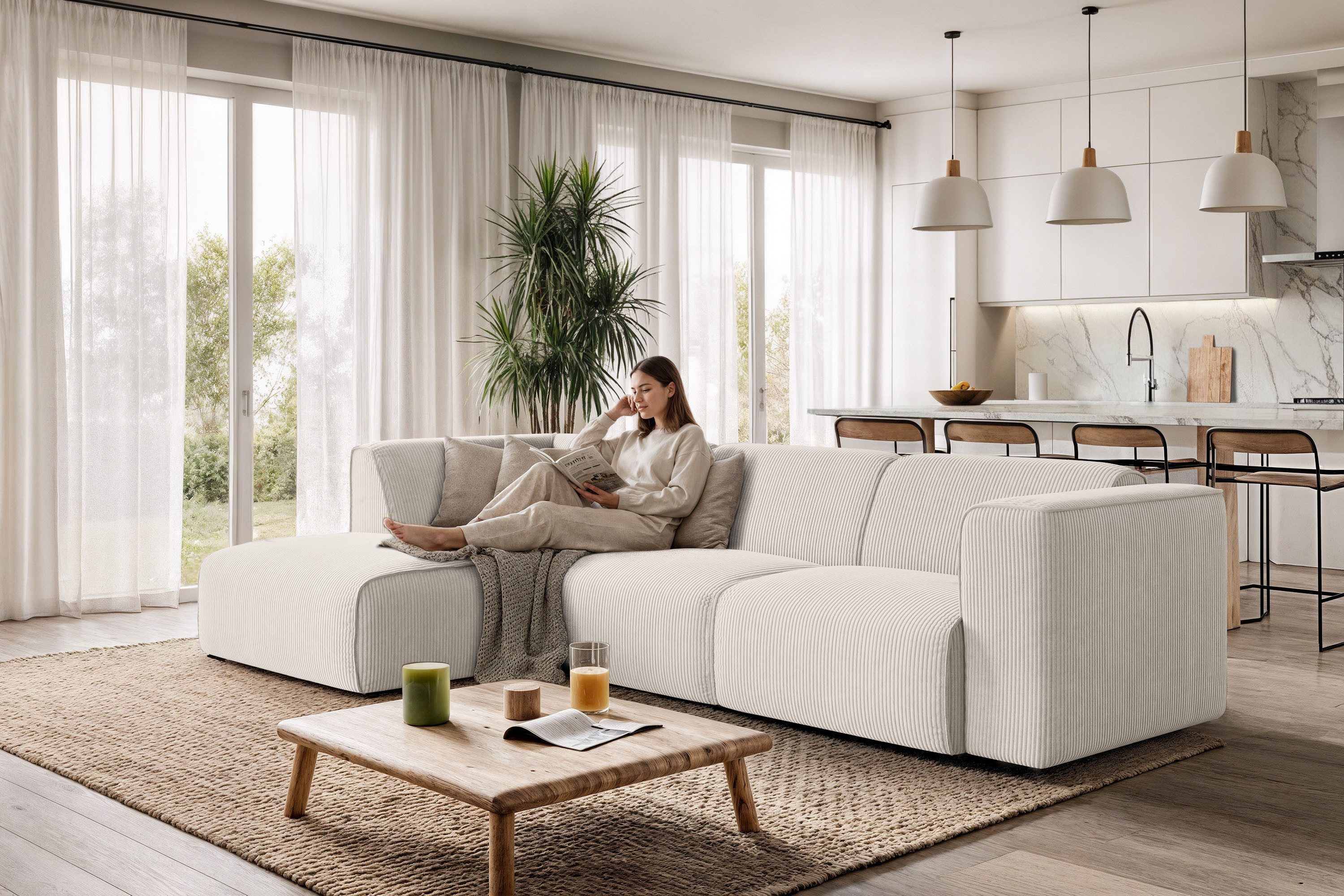 OTTO home Ecksofa Merid L-Form, B: 295 cm - OTTO. Verlässliche Qualität., jederzeit durch Module erweiterbar
