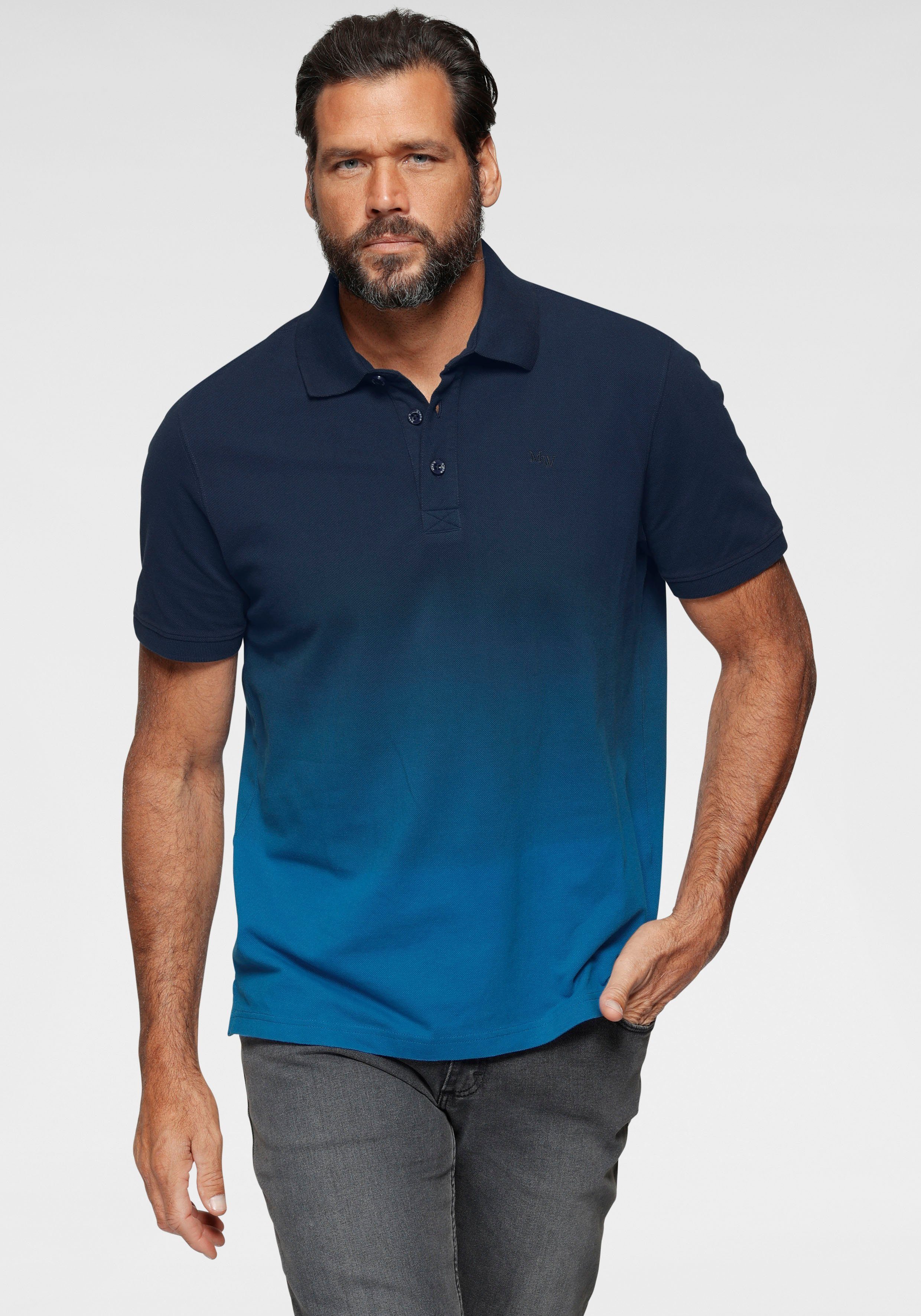 Man's World Poloshirt mit Farbverlauf