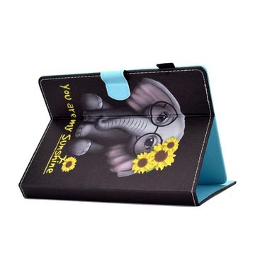 Wigento Tablet-Hülle Für Lenovo Tab P11 2. Gen 11.5 Zoll / Pad Plus 2023 Aufstellbare Universell Motiv 2 Tablet Tasche Kunst Leder Hülle Etuis