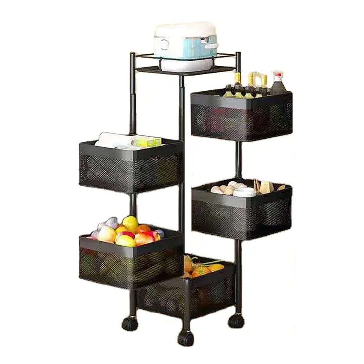 Divit Küchenregal Küchenwagen auf Rollen 6 Ablagen / Aufbewahrungsregal dre günstig online kaufen