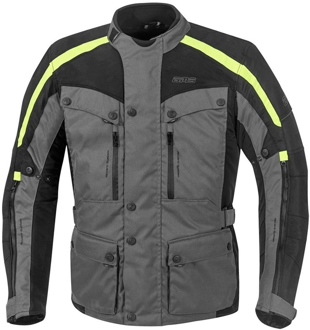 gms Motorradjacke GMS Temper Motorrad Textiljacke herausnehmbares Innenfutter,wasserdicht