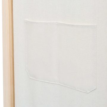 vidaXL Paravent 6-teiliger Raumteiler Cremeweiß 240 x 170 x 4 cm Stoff