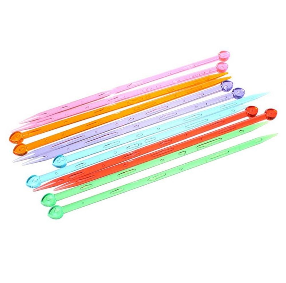 maDDma Вязальные спицы 1 Paar farbige Вязальные спицы Acryl Длина 25 cm Stärke 4-10 mm, 1025