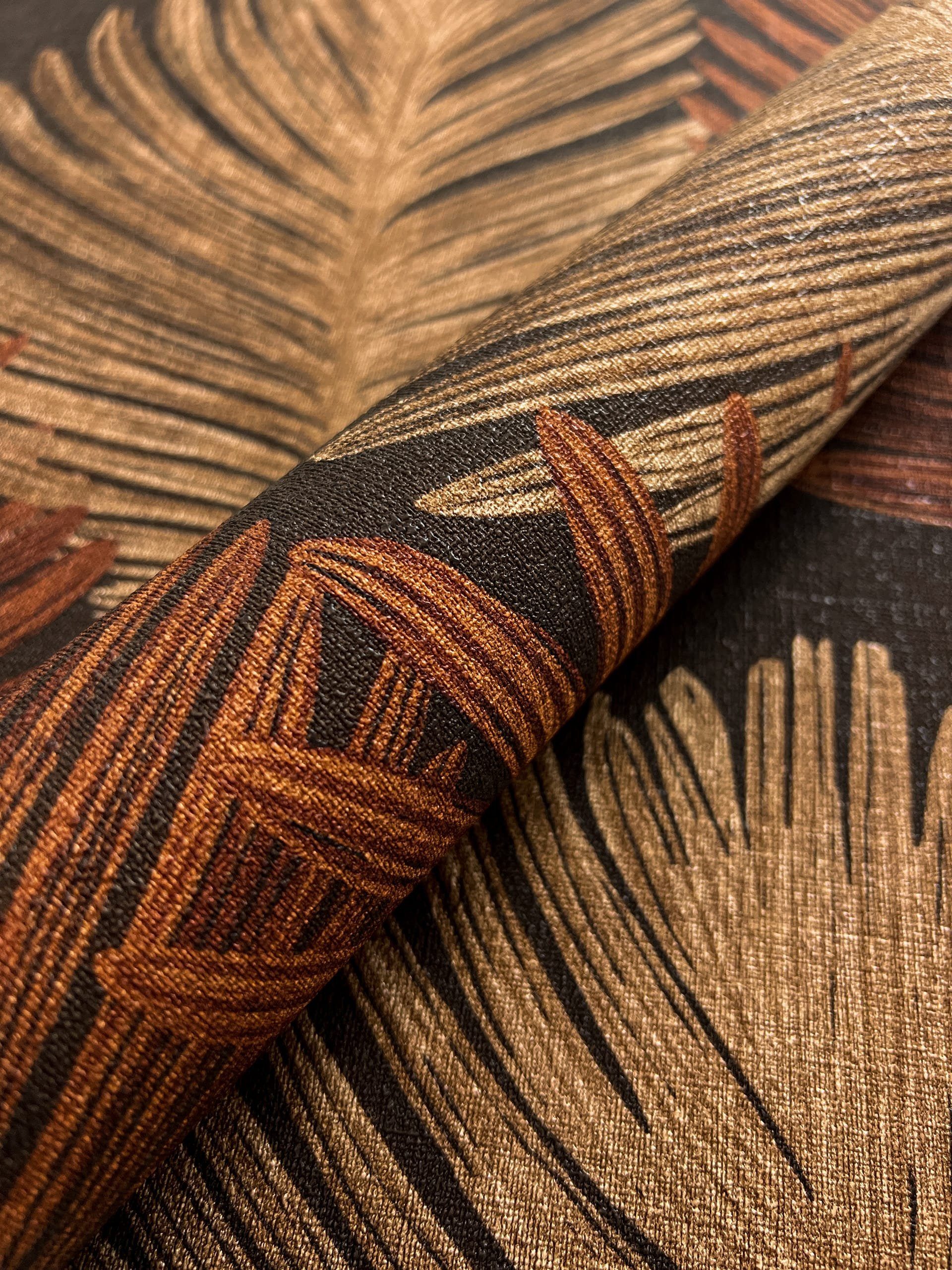 Newroom Vliestapete Vedran Brown Tapete Glanztapete Palmenblätter,Pflanze,L günstig online kaufen