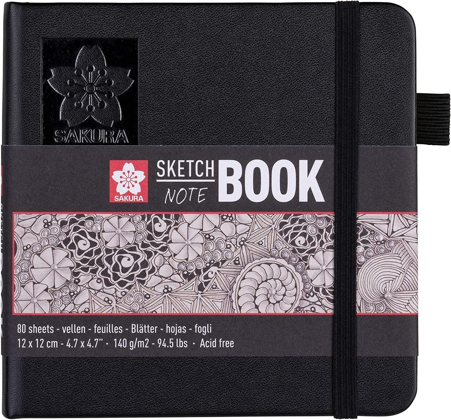 Skizzenbuch/Notizbuch, SAKURA schwarz mm, Sakura 210 x Skizzenbuch 148