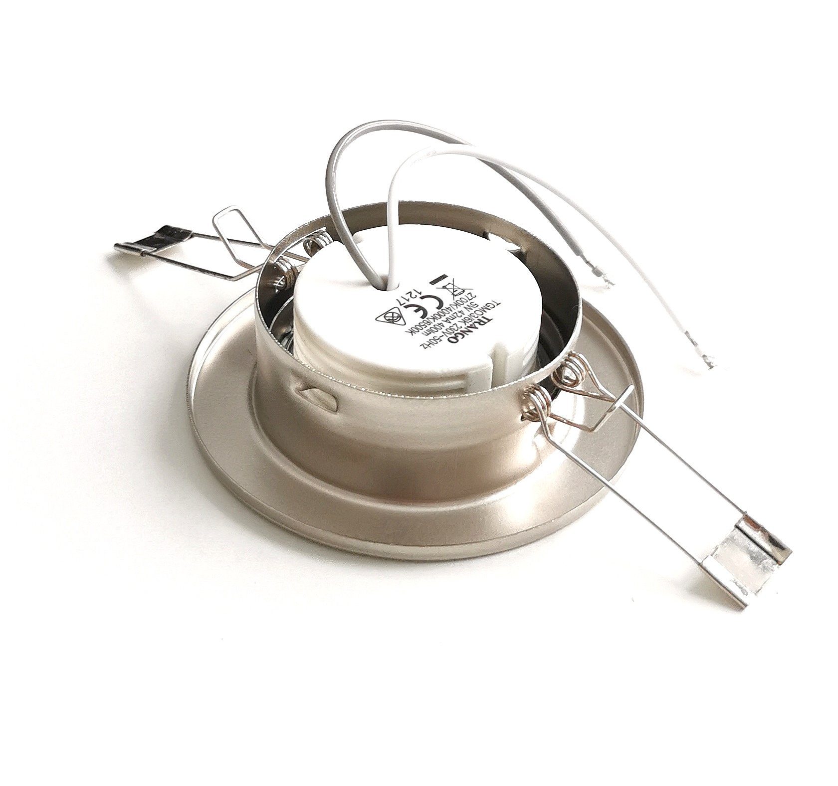 matt Downlight CCT Watt Deckenleuchte, LED LED Einbauspot, Farbtemperatur Einbauleuchte, Modul, 6x Einbaustrahler 3er Steuerung inkl. TRANGO Set 2700K-4000K-6500K LED 6729-036M36K Weiß 5