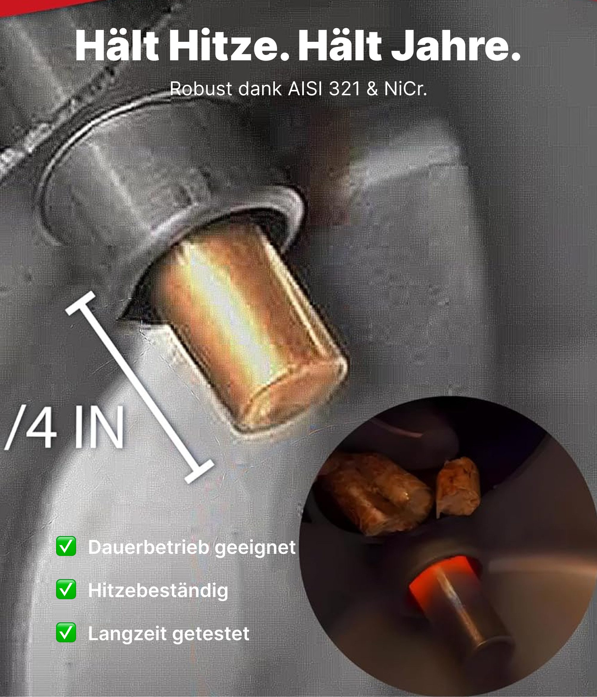 NEMAXX Pelletofen Glühzünder für Pelletofen P6, P9 & P12