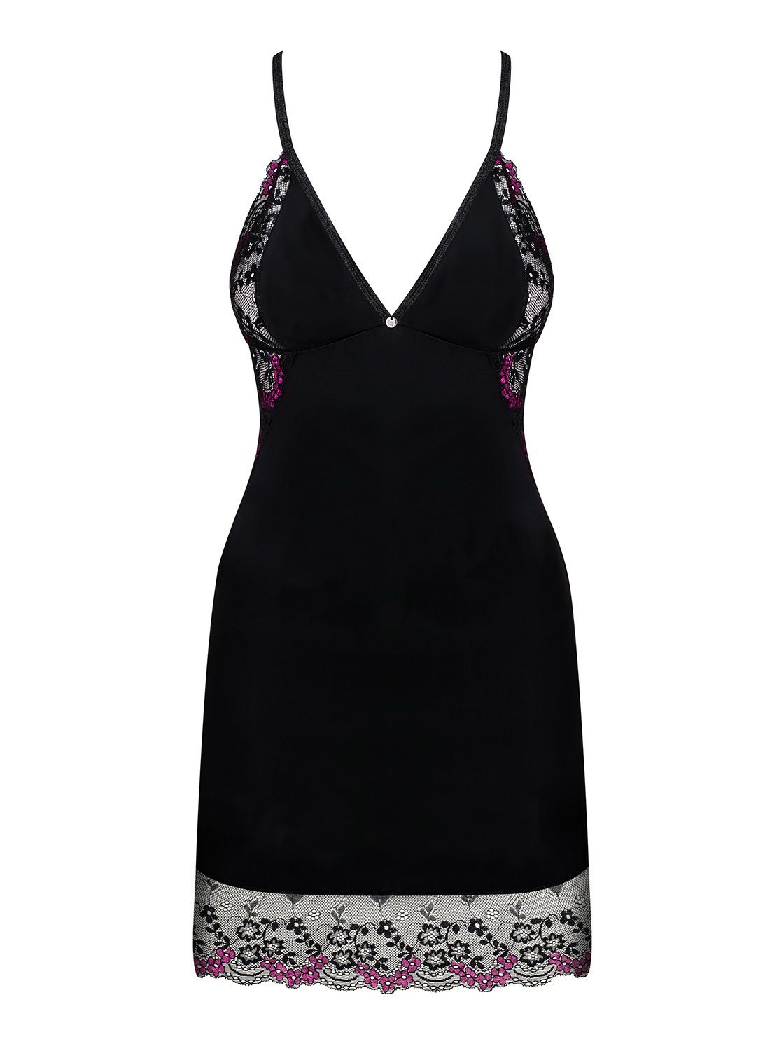 Obsessive Negligé Negligee Vanessme schwarz mit String hinten (2-tlg)