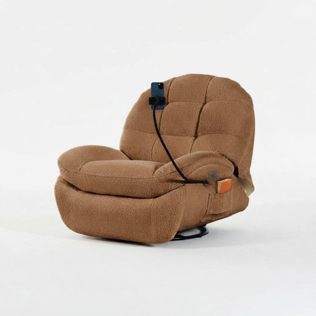Xlmoebel Relaxsessel Verstellbarer Luxus Sessel Drehbar Liege Textil für Kino und Loun (1-St., Relaxsessel), Made in Europa