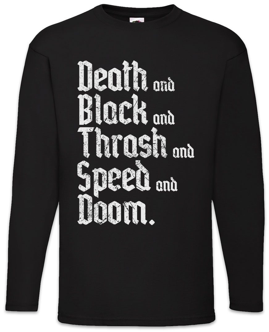 Langarmshirt Heavy Metal Styles Langarm T-Shirt Death Black Doom Thrash Speed